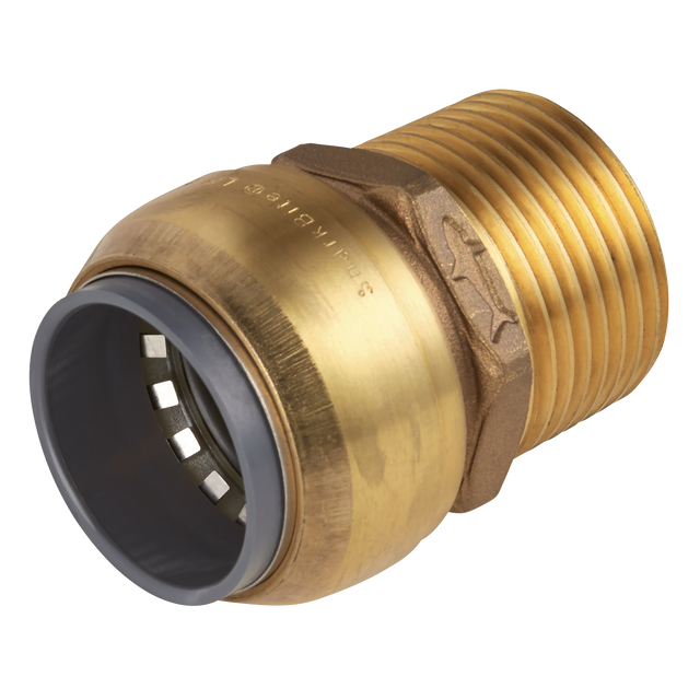 Sealey SBA15BSA SharkBite® Brass Straight Adaptor 15mm x 1/2"BSPT