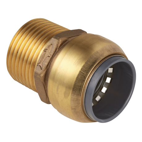 Sealey SBA22BSA SharkBite® Brass Straight Adaptor 22mm x 3/4"BSPT - additional view 2