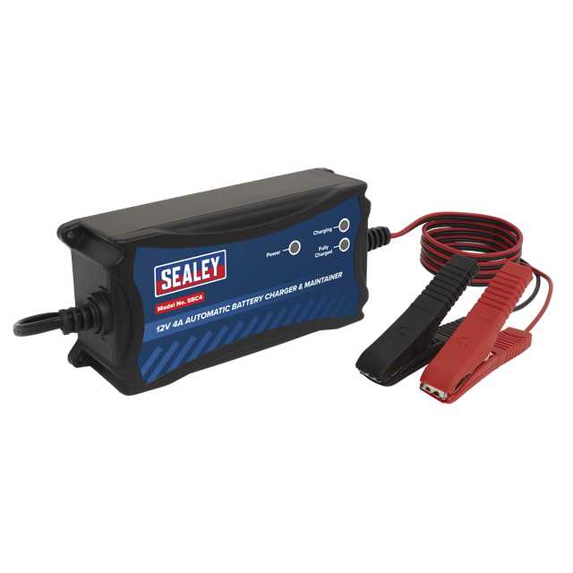 Sealey SBC4 12V Fully Automatic Battery Maintainer/Charger 4A