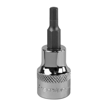 Sealey SBH007 Premier Hex Socket Bit 3/8"Sq Drive 4mm