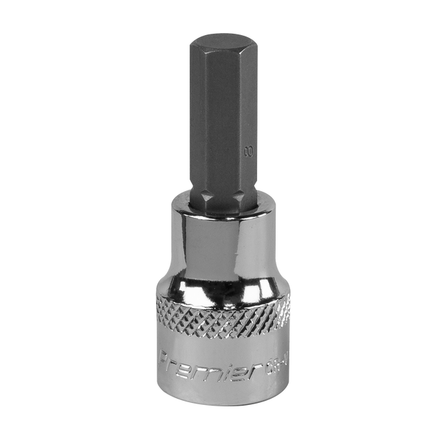 Sealey SBH011 Premier Hex Socket Bit 3/8"Sq Drive 8mm