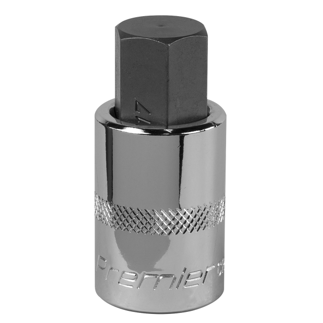 Sealey SBH025 Premier Hex Socket Bit 1/2"Sq Drive 17mm