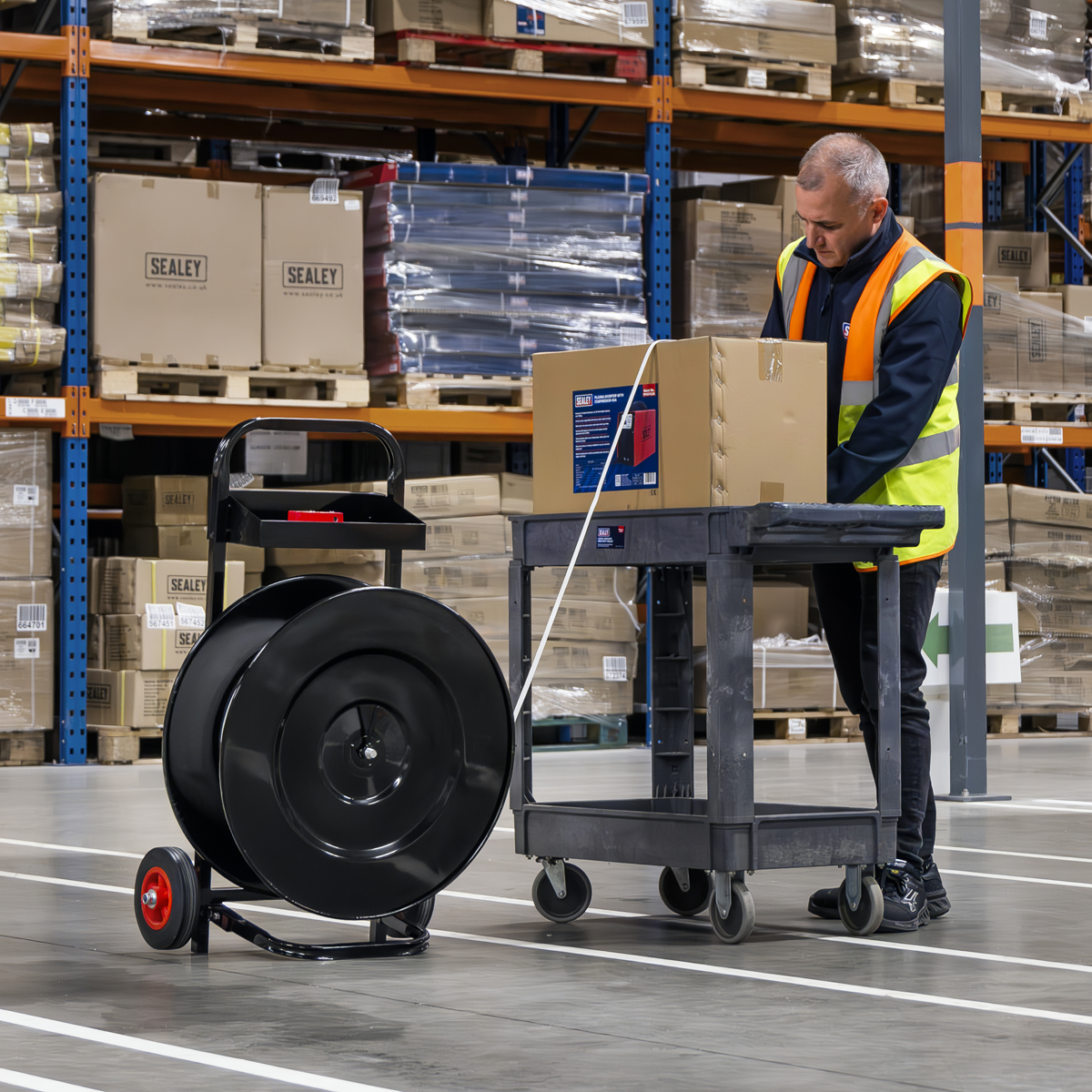 Sealey SBT01 Heavy-Duty Mobile Strapping Dispenser - additional view 2