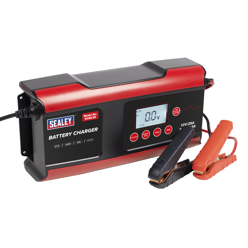 Sealey SCBC25 12/24V Compact Smart Battery Charger and Maintainer 25A - additional view 4