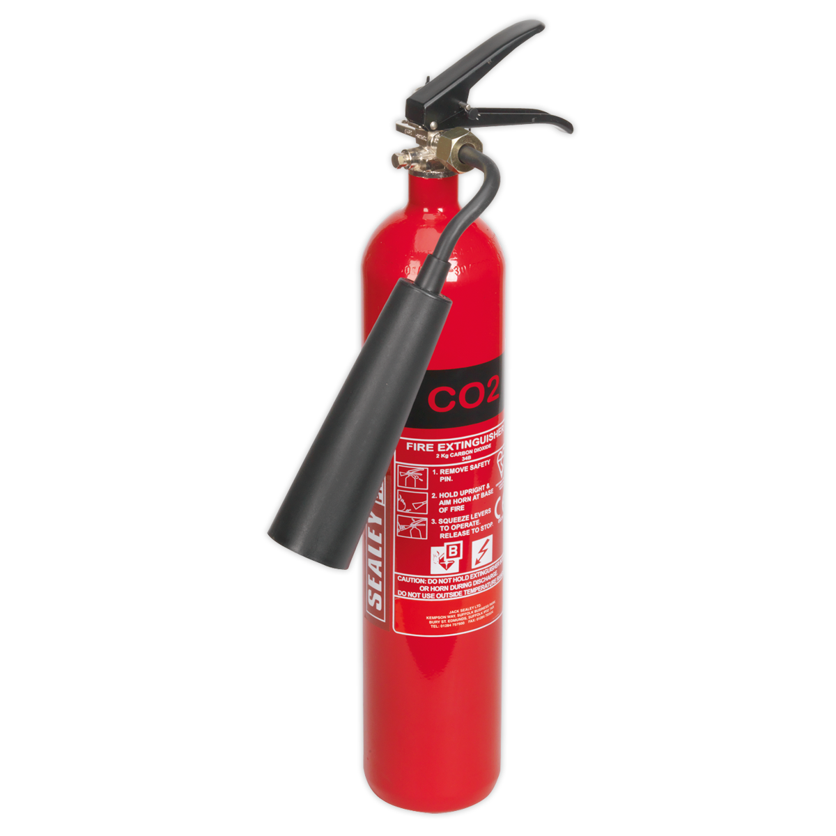 Sealey SCDE02 Carbon Dioxide Fire Extinguisher 2kg