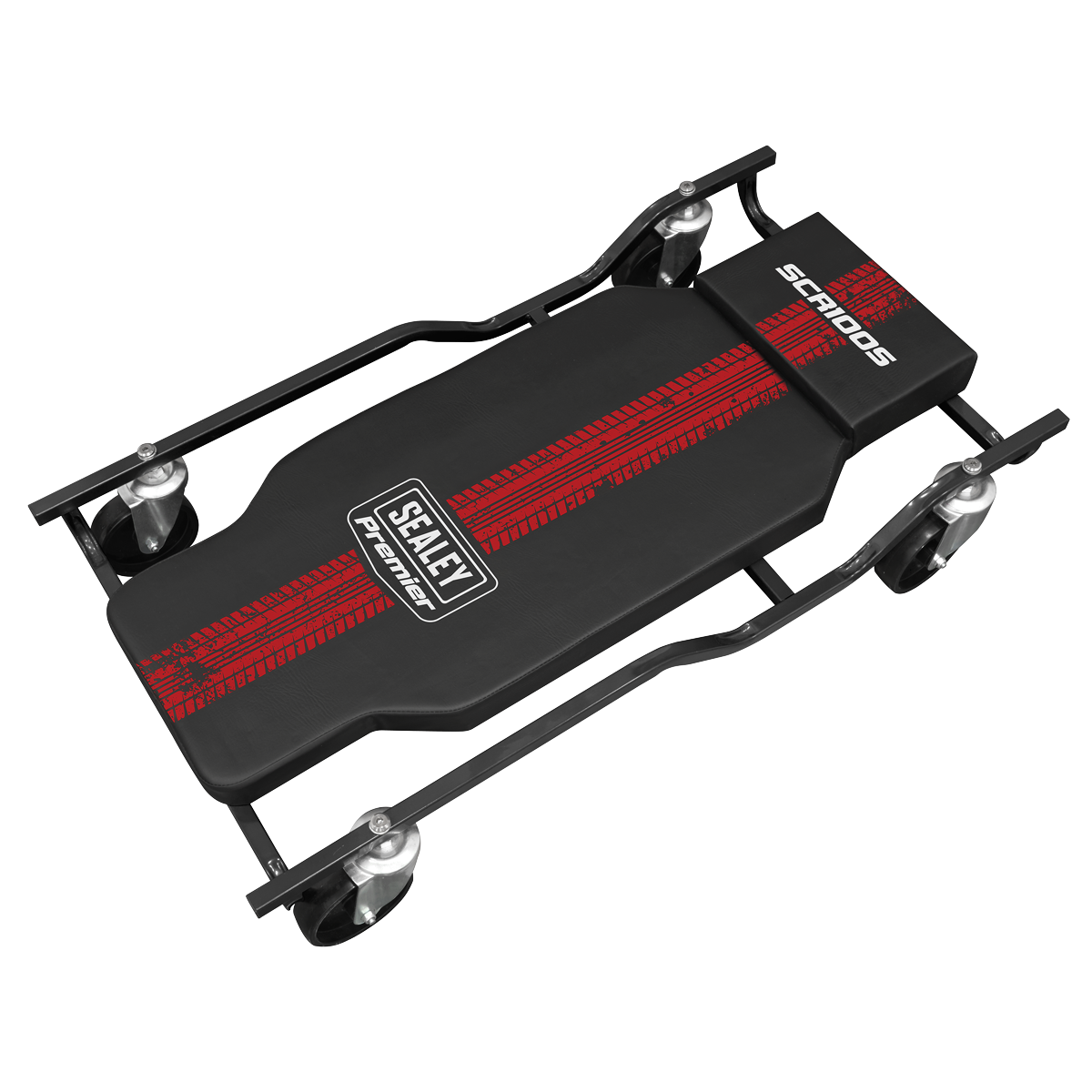Sealey SCR100S Steel Creeper with 4 Rough Ground Wheels