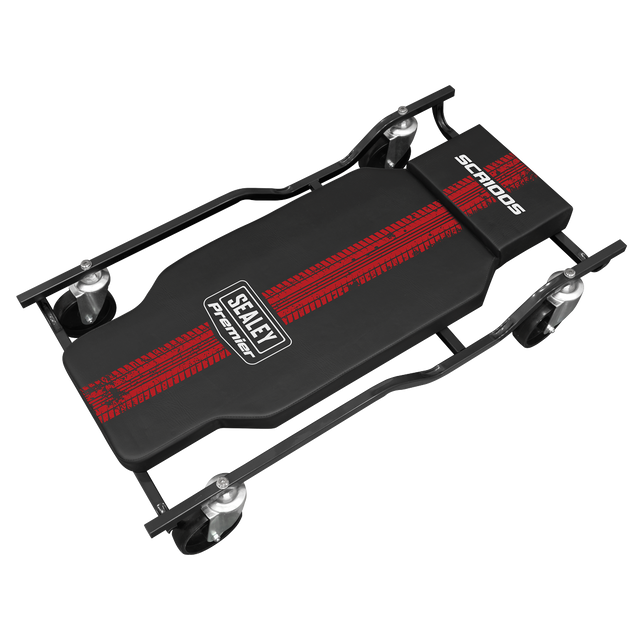 Sealey SCR100S Steel Creeper with 4 Rough Ground Wheels