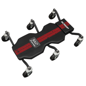 Sealey SCR101P Steel Creeper with 6 Rough Ground 5" Wheels & Headrest