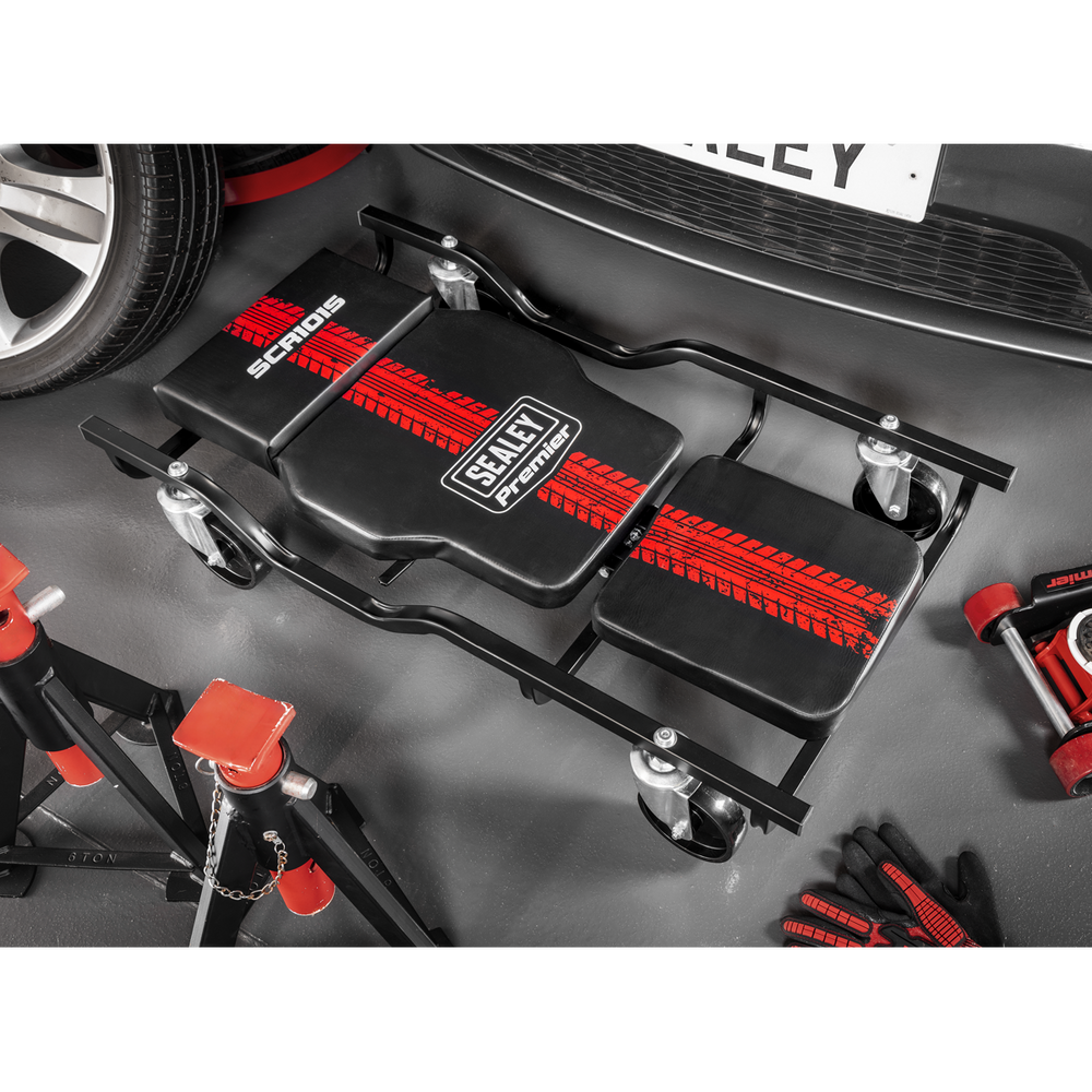 Sealey SCR101S Steel Creeper with 4 Rough Ground 5" Wheels & Adjustable Back/Headrest - additional view 5