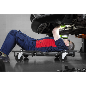 Sealey SCR101S Steel Creeper with 4 Rough Ground 5" Wheels & Adjustable Back/Headrest - additional view 7