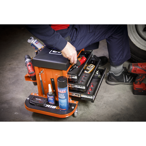 Sealey SCR18O Mechanic's Utility Seat & Toolbox - Orange - additional view 11