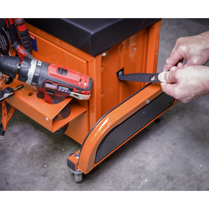 Sealey SCR18O Mechanic's Utility Seat & Toolbox - Orange - additional view 7