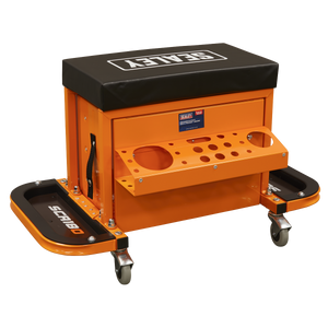 Sealey SCR18O Mechanic's Utility Seat & Toolbox - Orange - additional view 8