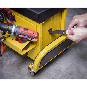 Sealey SCR18Y Mechanic's Utility Seat & Toolbox - Yellow - additional view 7