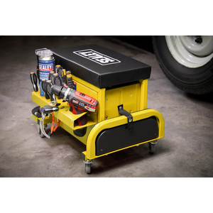Sealey SCR18Y Mechanic's Utility Seat & Toolbox - Yellow - additional view 8