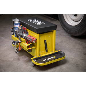 Sealey SCR18Y Mechanic's Utility Seat & Toolbox - Yellow - additional view 9