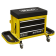 Sealey SCR18Y Mechanic's Utility Seat & Toolbox - Yellow