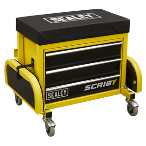 Sealey SCR18Y Mechanic's Utility Seat & Toolbox - Yellow - additional view 2