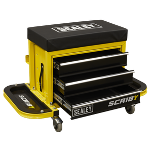 Sealey SCR18Y Mechanic's Utility Seat & Toolbox - Yellow - additional view 13