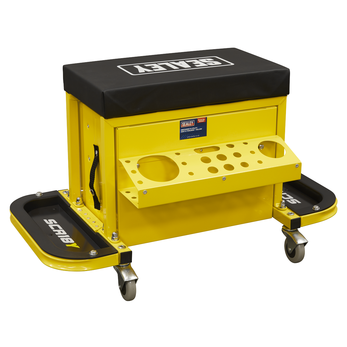 Sealey SCR18Y Mechanic's Utility Seat & Toolbox - Yellow - additional view 12