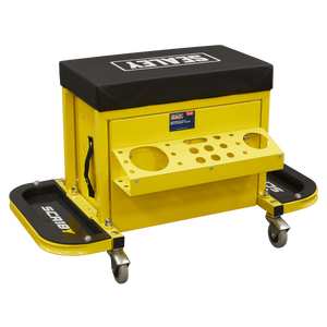 Sealey SCR18Y Mechanic's Utility Seat & Toolbox - Yellow - additional view 12