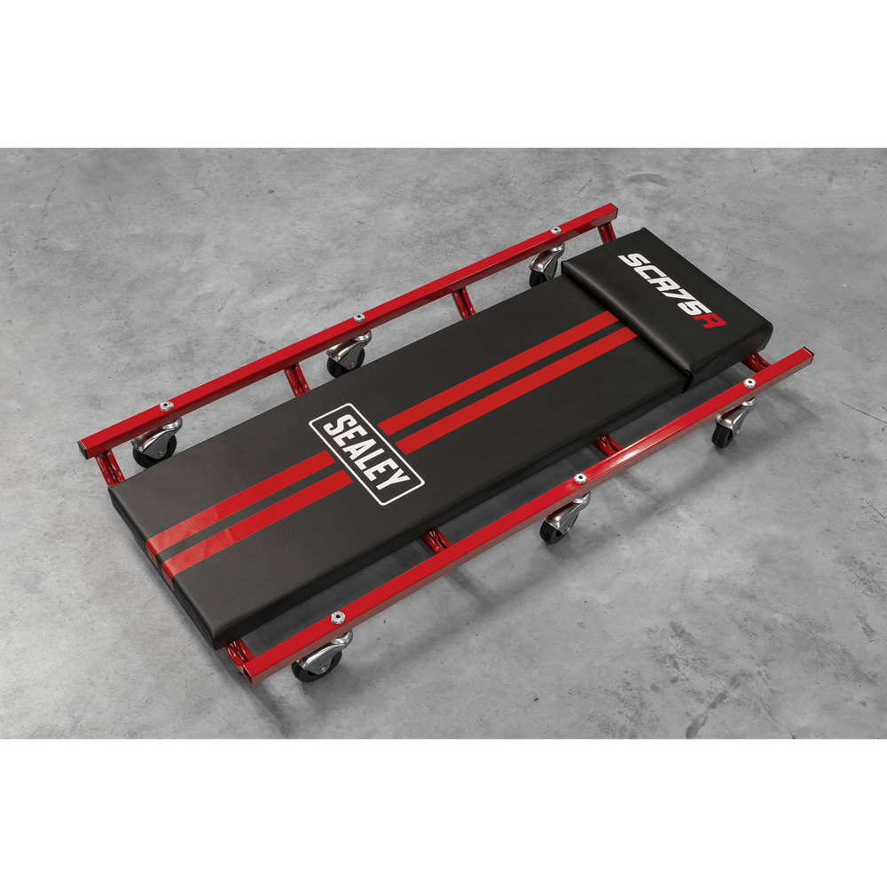 Sealey SCR75 36" Deluxe American-Style Creeper with Steel Frame & 6 Wheels - Red - additional view 6