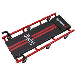 Sealey SCR75 36" Deluxe American-Style Creeper with Steel Frame & 6 Wheels - Red