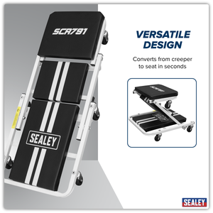 Sealey SCR791 Compact Steel Creeper/Seat with 6 Wheels - additional view 3