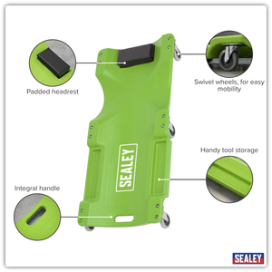 Sealey SCR80HV Composite Creeper with 6 Wheels - Hi-Vis Green - additional view 6