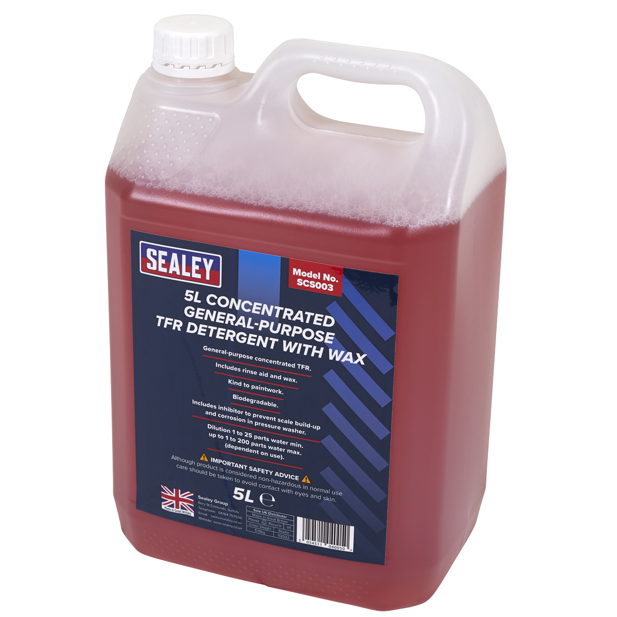 Sealey SCS003 Concentrated General-Purpose TFR Detergent with Wax 5L - additional view 2