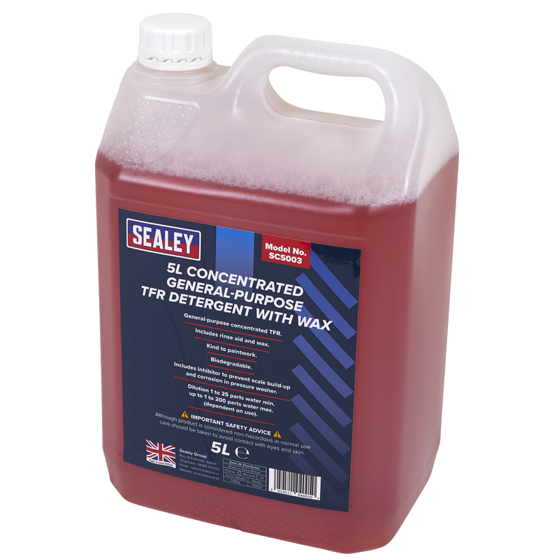 Sealey SCS003 Concentrated General-Purpose TFR Detergent with Wax 5L - additional view 2