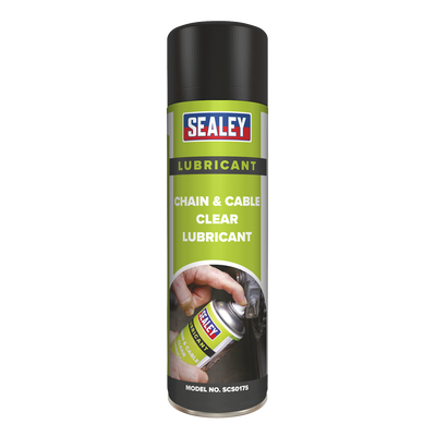Sealey SCS017 Chain & Cable Clear Lubricant 500ml - Pack of 6
