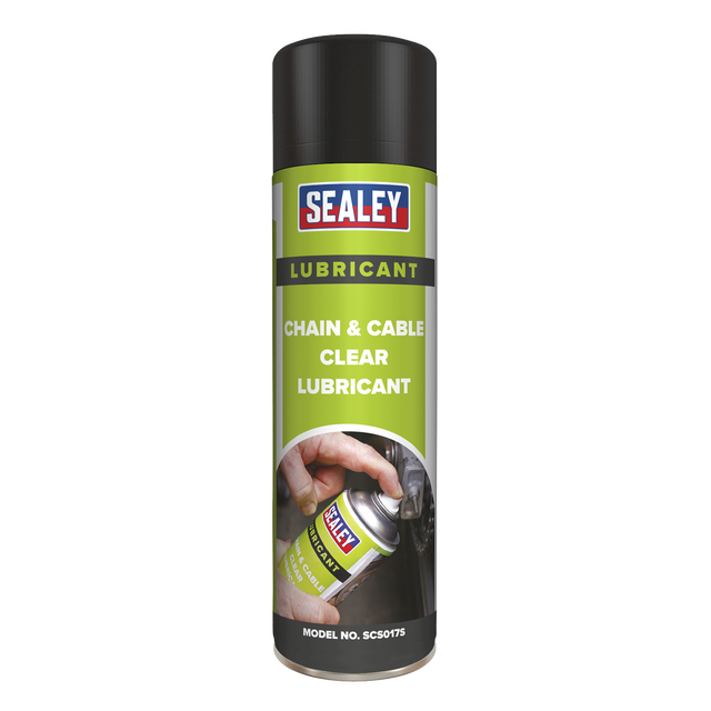 Sealey SCS017 Chain & Cable Clear Lubricant 500ml - Pack of 6