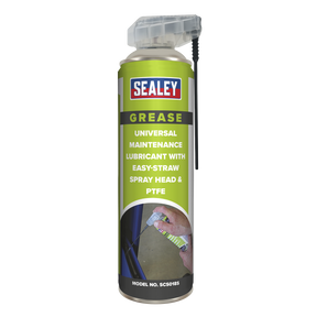 Sealey SCS018S Universal Maintenance Lubricant with Easy-Straw Spray Head & PTFE 500ml