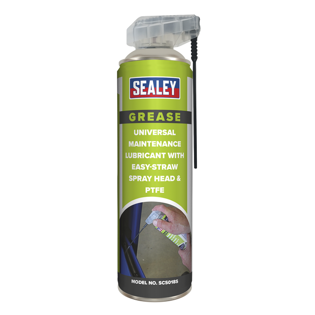 Sealey SCS018S Universal Maintenance Lubricant with Easy-Straw Spray Head & PTFE 500ml