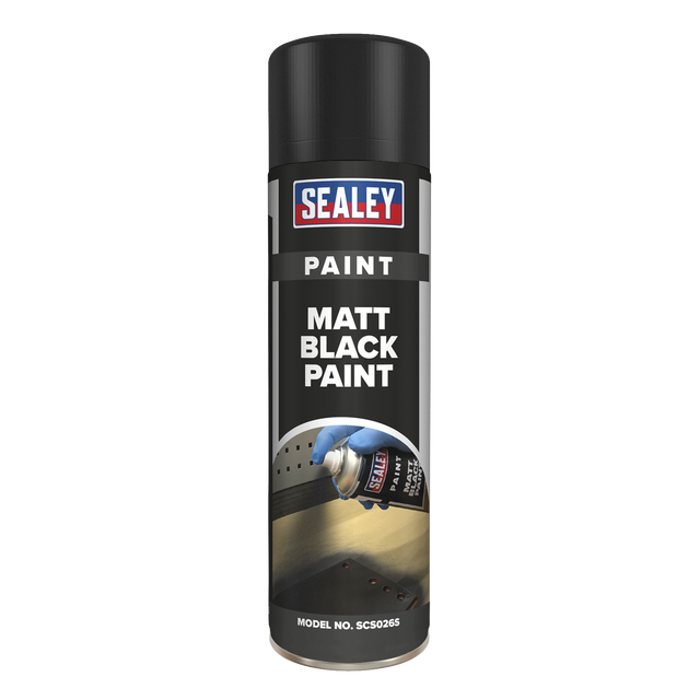 Sealey SCS026S Matt Paint 500ml - Black