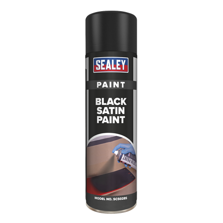 Sealey SCS028S Satin Paint 500ml - Black
