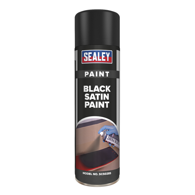 Sealey SCS028S Satin Paint 500ml - Black