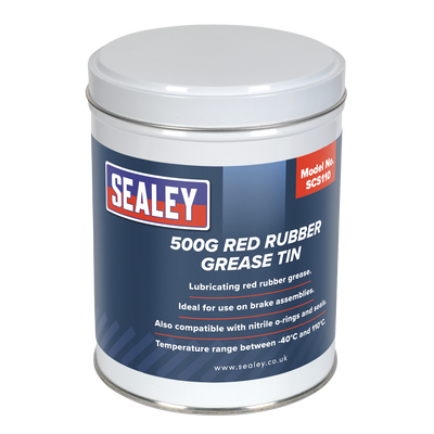 Sealey SCS110 Red Rubber Grease Tin 500g