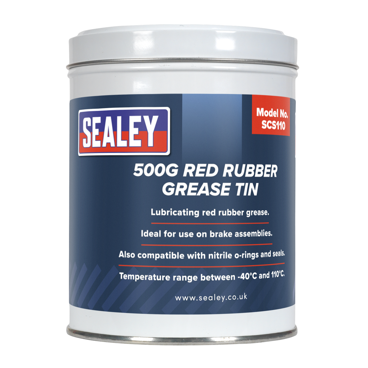 Sealey SCS110 Red Rubber Grease Tin 500g - additional view 2