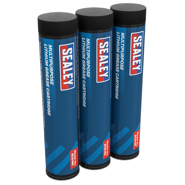 Sealey SCS140 Multipurpose Lithium Grease Cartridge 3oz/85g - Pack of 3