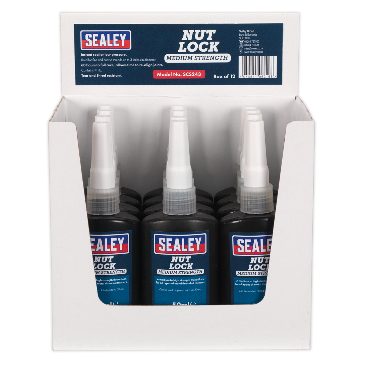 Sealey SCS243 Medium Strength Nut Lock 50ml - Pack of 12 - additional view 3