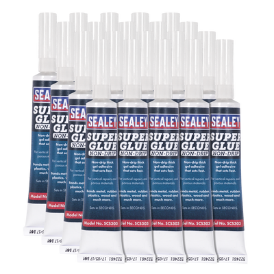Sealey SCS303 Non-Drip Gel Super Glue 20g - Pack of 20