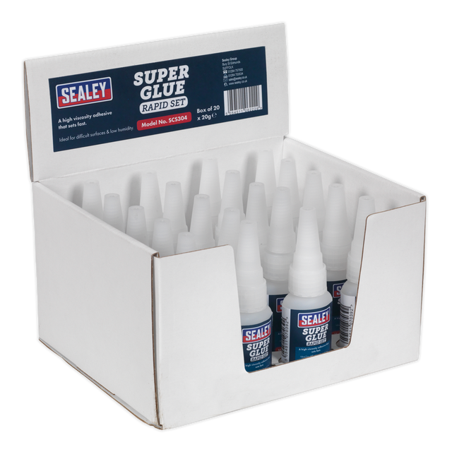 Sealey SCS304 Rapid Set Super Glue 20g - Pack of 20