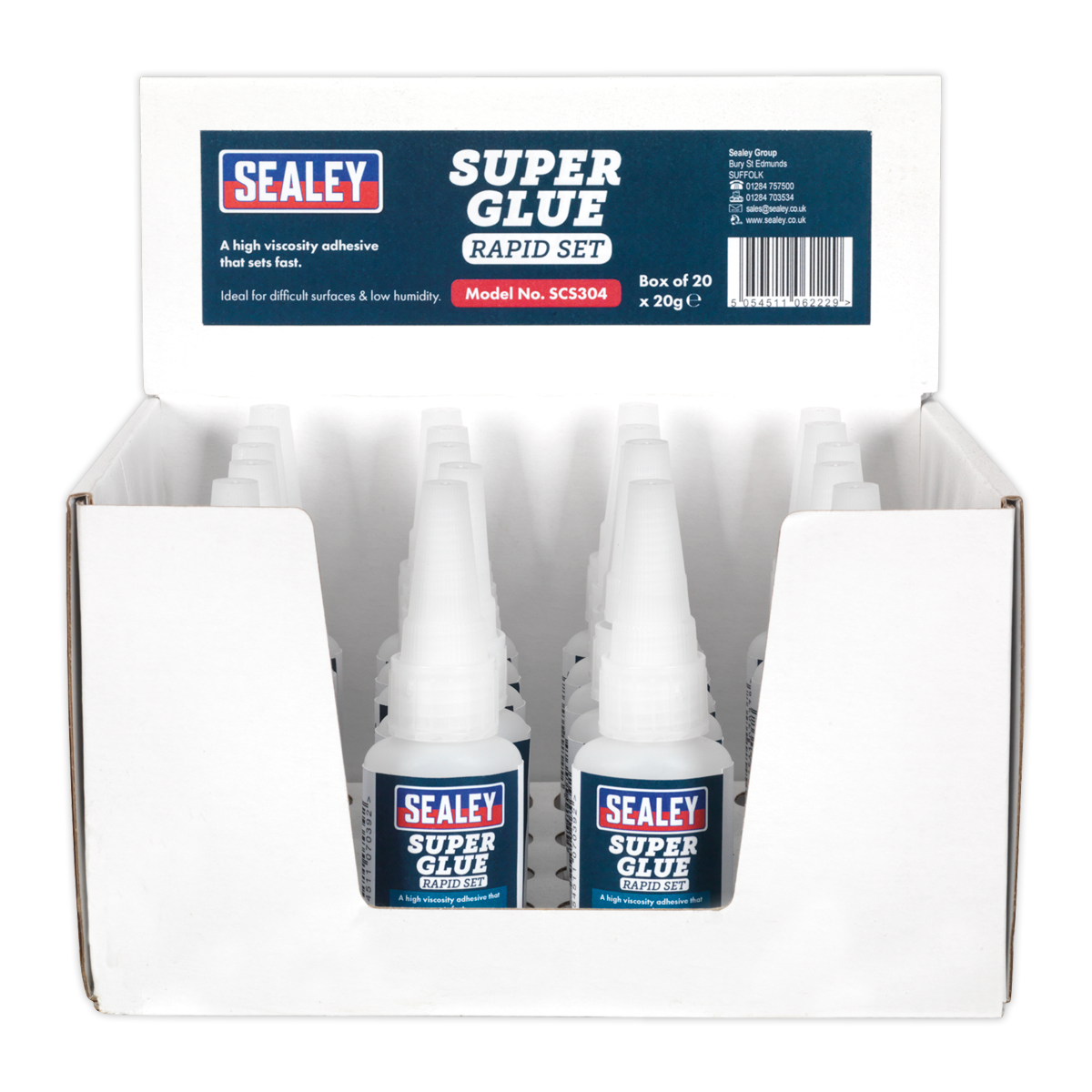 Sealey SCS304 Rapid Set Super Glue 20g - Pack of 20 - additional view 3