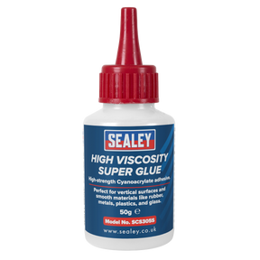 Sealey SCS305 High Viscosity Super Glue - Cyanoacrylate Adhesive, Fast-Bonding Formula 50g 25pc - Clear