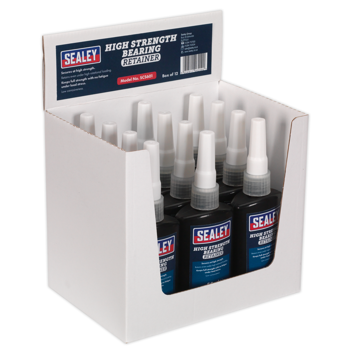 Sealey SCS601 High Strength Bearing Fit Retainer 50ml - Pack of 12