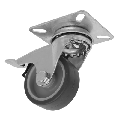 Sealey SCW250SPLEM 50mm Castor Wheel with Swivel Plate & Total Lock