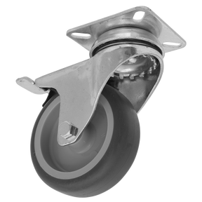 Sealey SCW275SPLEM 75mm Castor Wheel with Swivel Plate & Total Lock