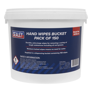 Sealey SCW3 Hand Wipes Bucket - Pack of 150 - additional view 2